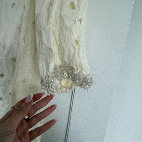 Moncler Genius Moncler Zaleia Layered Coat Embroidered Floral Drawstring Hood - Picture 7 of 12